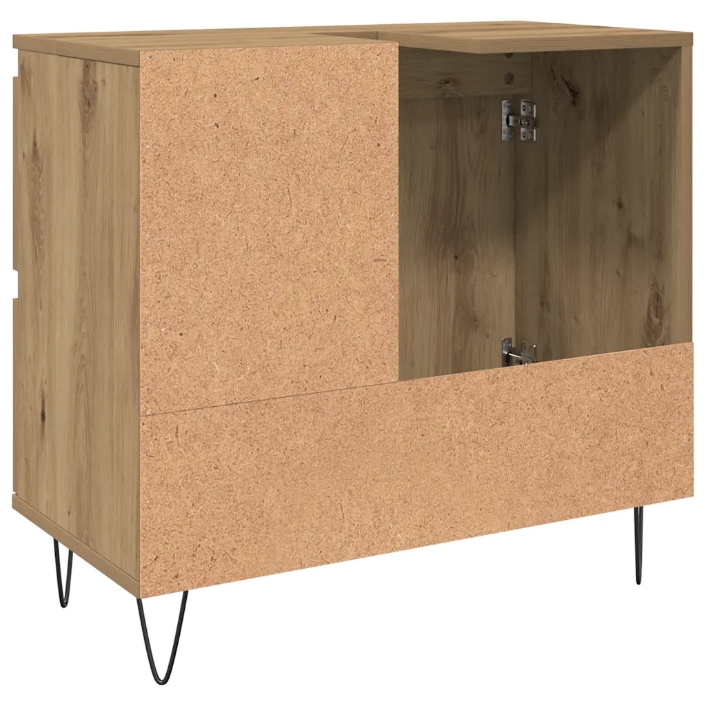 Armadietto da Bagno | Armadio da bagno Rovere Artigianale 65x33x60cm in Truciolato
