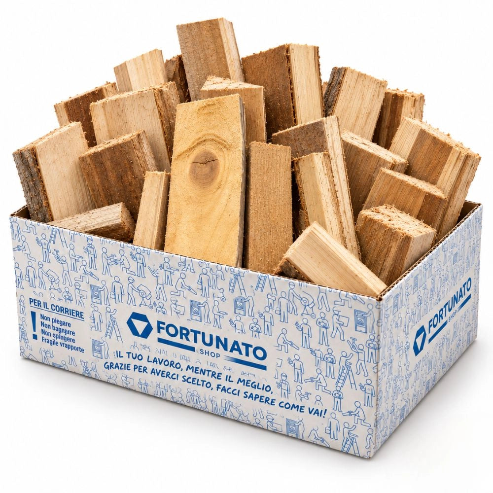Legna da ardere pronta all’uso box 9 kg legno misto camini e stufe