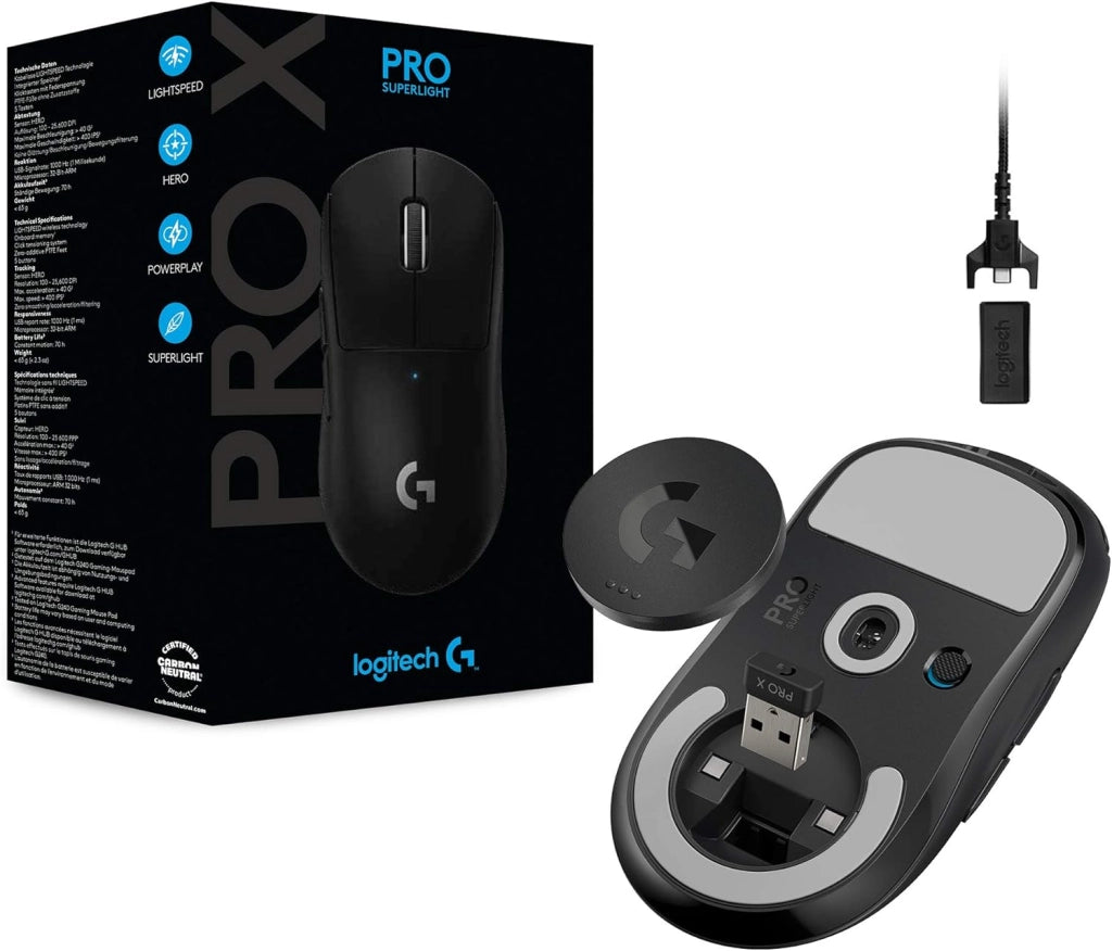 Souris gamer - sans fil - LOGITECH G - PRO X SUPERLIGHT - Noir
