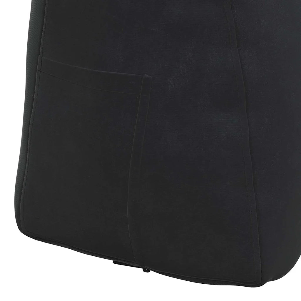 Cuscino per Schiena Nero 45 x 24 x 50 cm Velluto