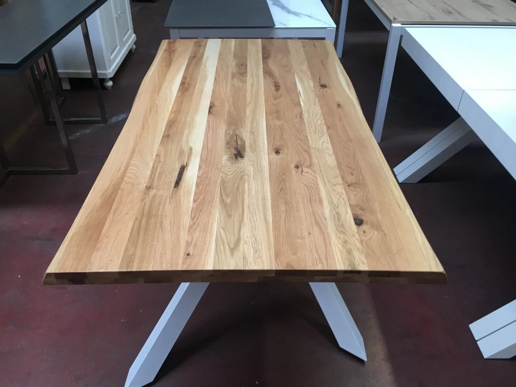 Tavolo big table fisso in rovere massello nodato spessore 6 cm. misura l.160 p.90 h.76 (1642) - Mobili 2G