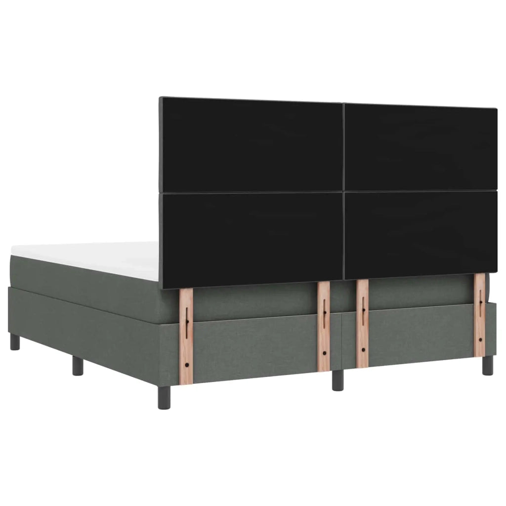 Letto a molle con strisce LED Grigio scuro 180 x 200 cm Tessuto 3342964