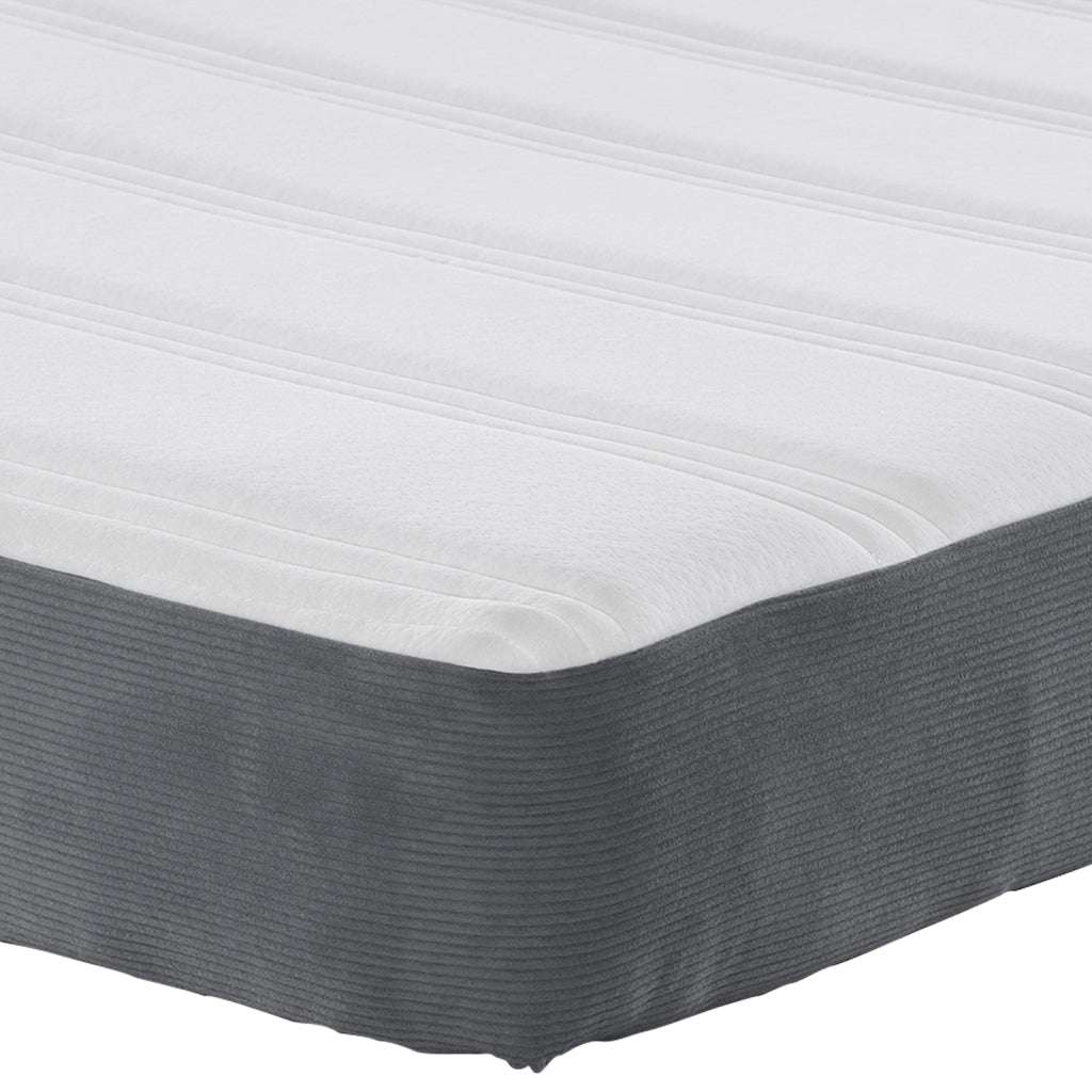 Materasso a molle pocket  grigio scuro medio 140x190x20 cm tessuto