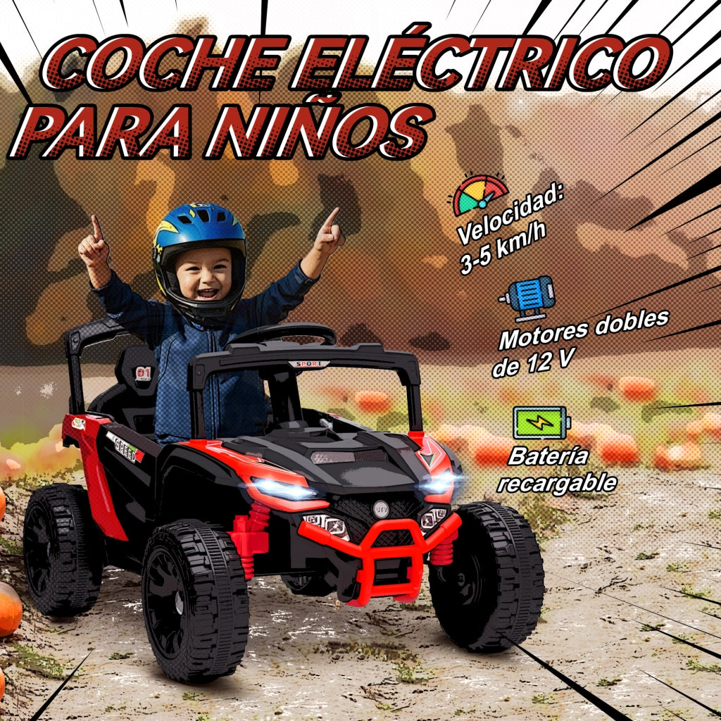 Auto elettrica per bambini 12V con telecomando 2.4G ¨C zephmum ¨C Rosso