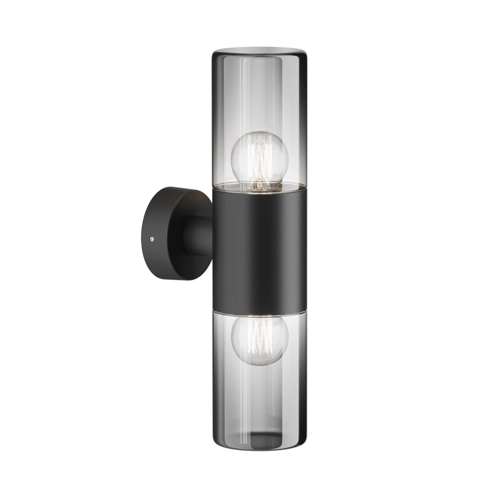 Maytoni Applique moderna Amas 2 luci E27 IP54 grafite alluminio vetro