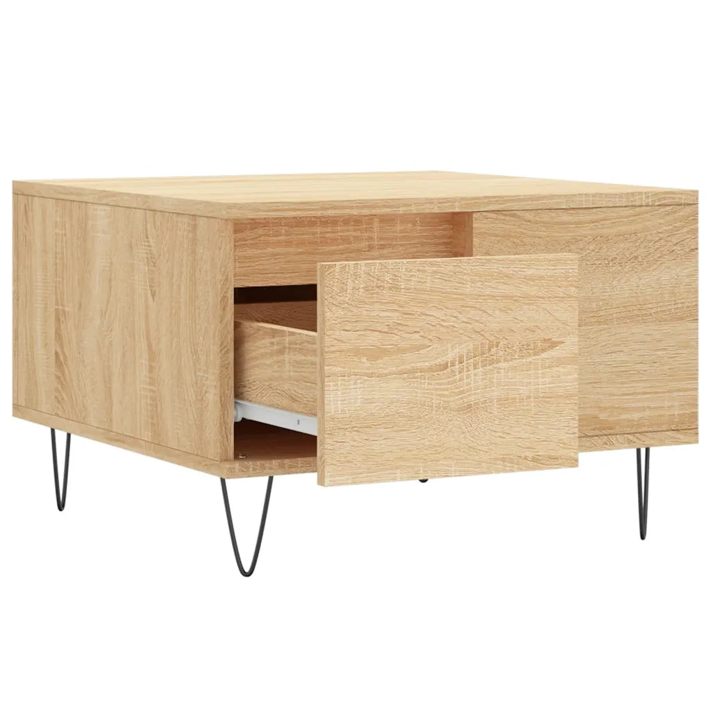 Tavolino Salotto Rovere Sonoma 55x55x36,5 cm Legno Multistrato 830759