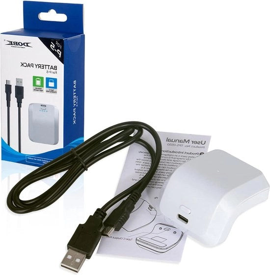 Banca di Ricarica per Batteria 1500 mAh per PS5 - Batteria Ricaricabile Portatile - Controller Senza Fili
