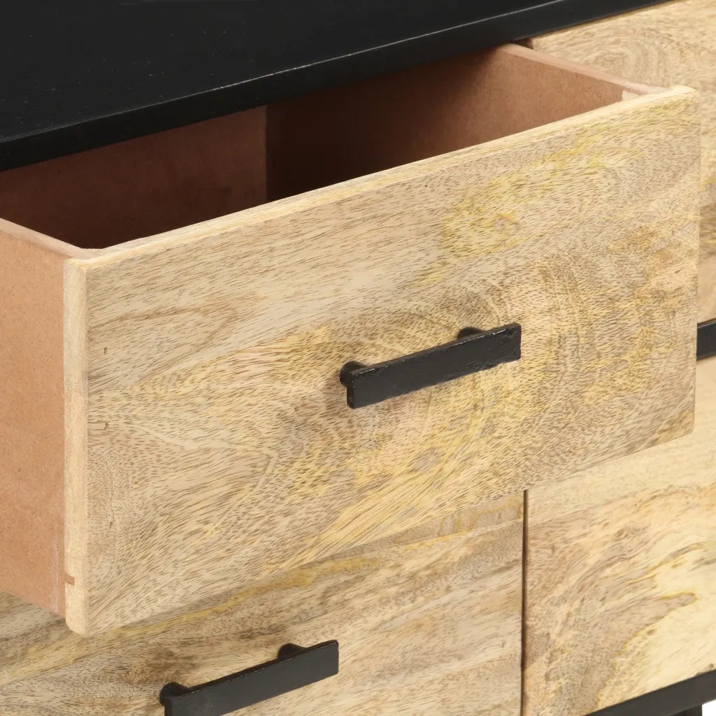 Credenza-Buffet-Armadio da cucina 110x33x64 cm in Legno Massello di Mango