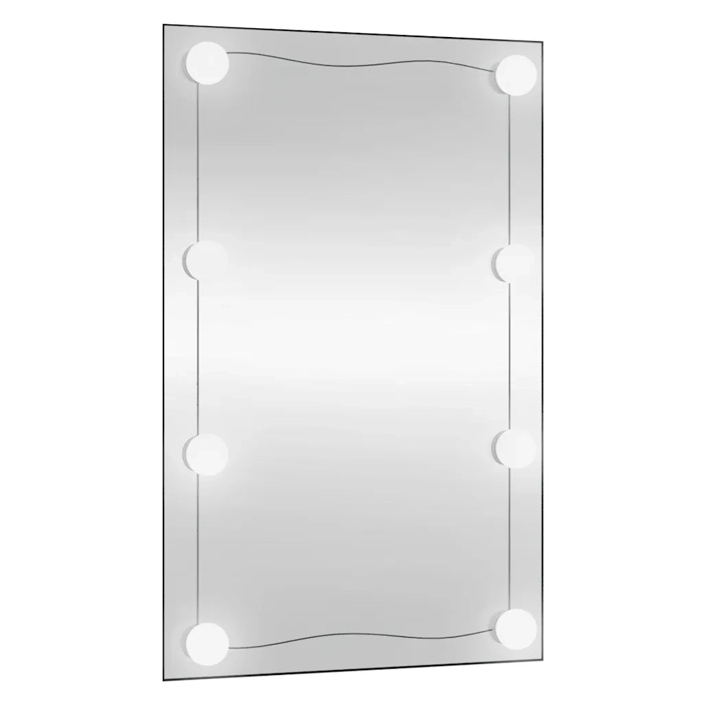 Specchio da Parete con Luci LED 50x80 cm Vetro Rettangolare 3189156