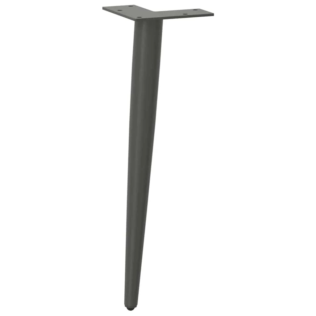 Set di 4 gambe coniche regolabili per tavolino da caffè 42 x 42 cm design moderno acciaio antracite 02_0056811