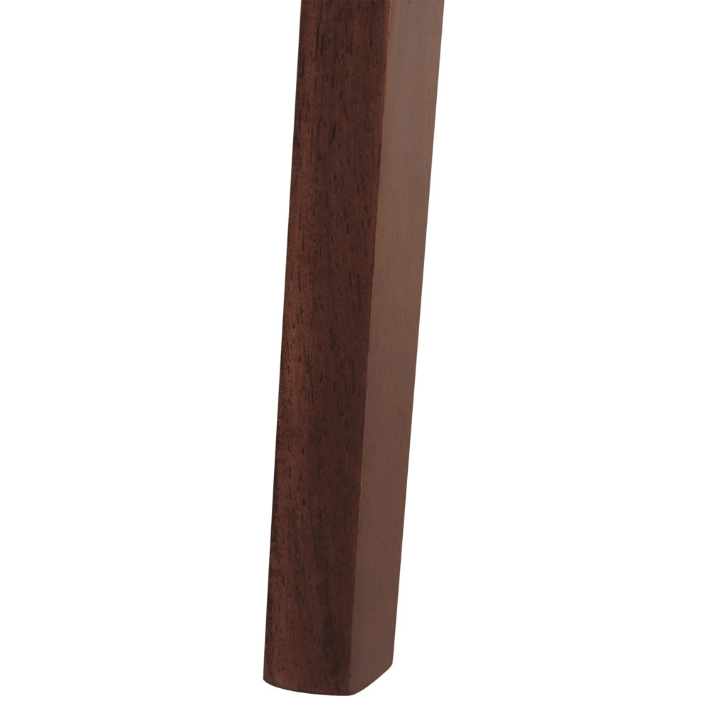 Set di 2 sedie da pranzo in legno scuro e compensato beige in tessuto boucle di poliestere Gambe in legno di gomma Stile tradizionale retrò