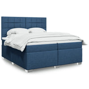 Giroletto a Molle con Materasso Blu 200x200 cm in Tessuto 3290601