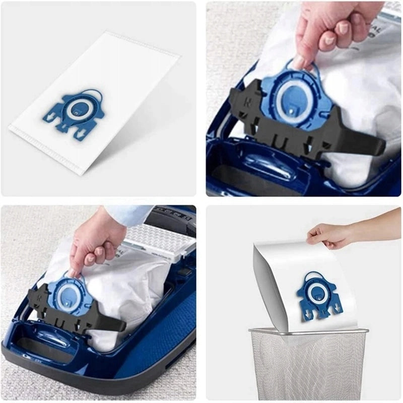 Sacchetti e Filtri per Aspirapolvere compatibile con Miele, Ariston, Hoover – Microfibra 3D, Filtrazione 99,9%, Set 24+4
