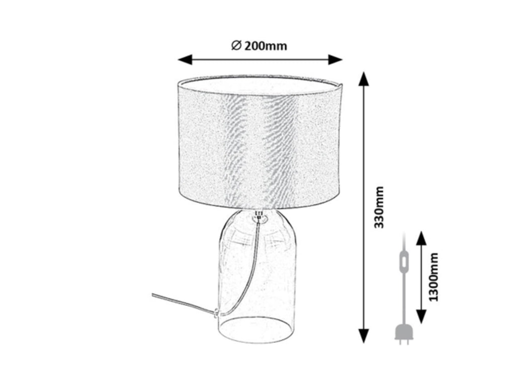 Lampada da tavolo Luxin 1xE14 vetro fumé Rabalux