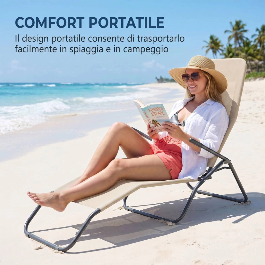 Marvin Lettino Basculante da Giardino Swing Sdraio Oscillante in Acciaio Telo Textilene Traspirante Relax Ergonomico per