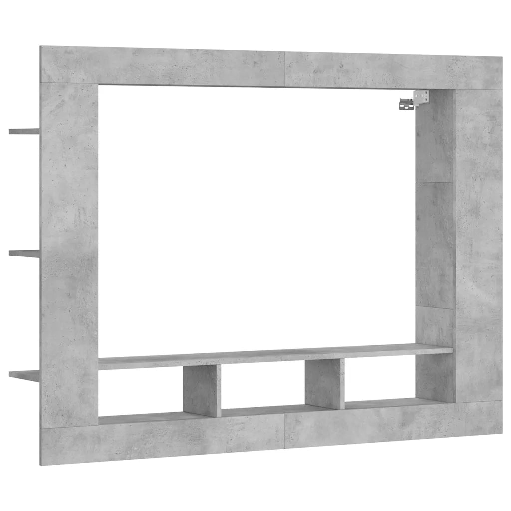 Mobile Porta TV Grigio Cemento 152x22x113 cm Legno Multistrato 833725
