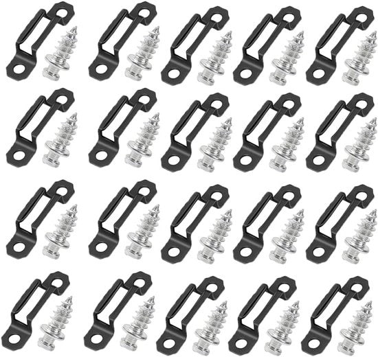 20 set di viti di fissaggio per pannelli di mobilio con chiodi a scorrimento nascosto per installazione di canali nascosti - adatto per armadi, armadi a combinazione, armadi per abiti, mensole e scaffali per libri - 43x11x9mm