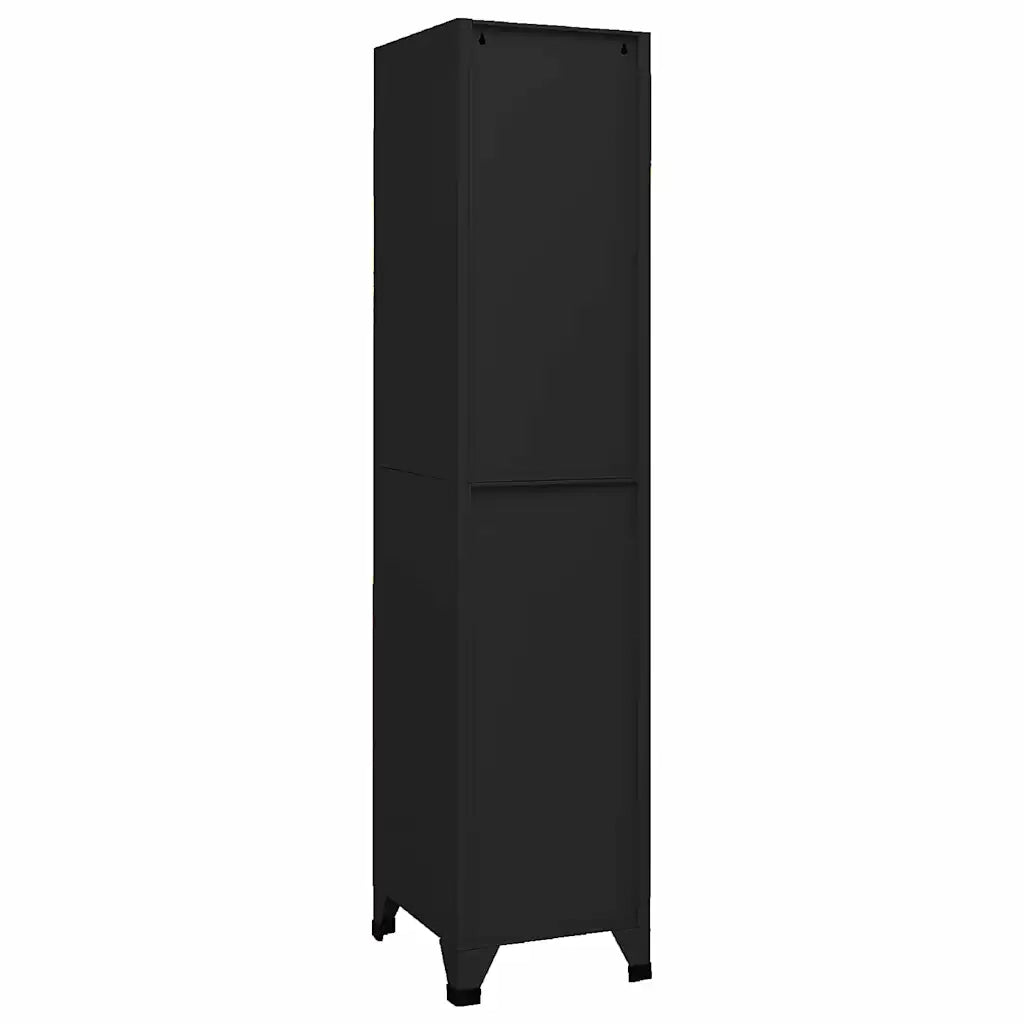 Armoire à casiers Noir 38x45x180 cm Acier