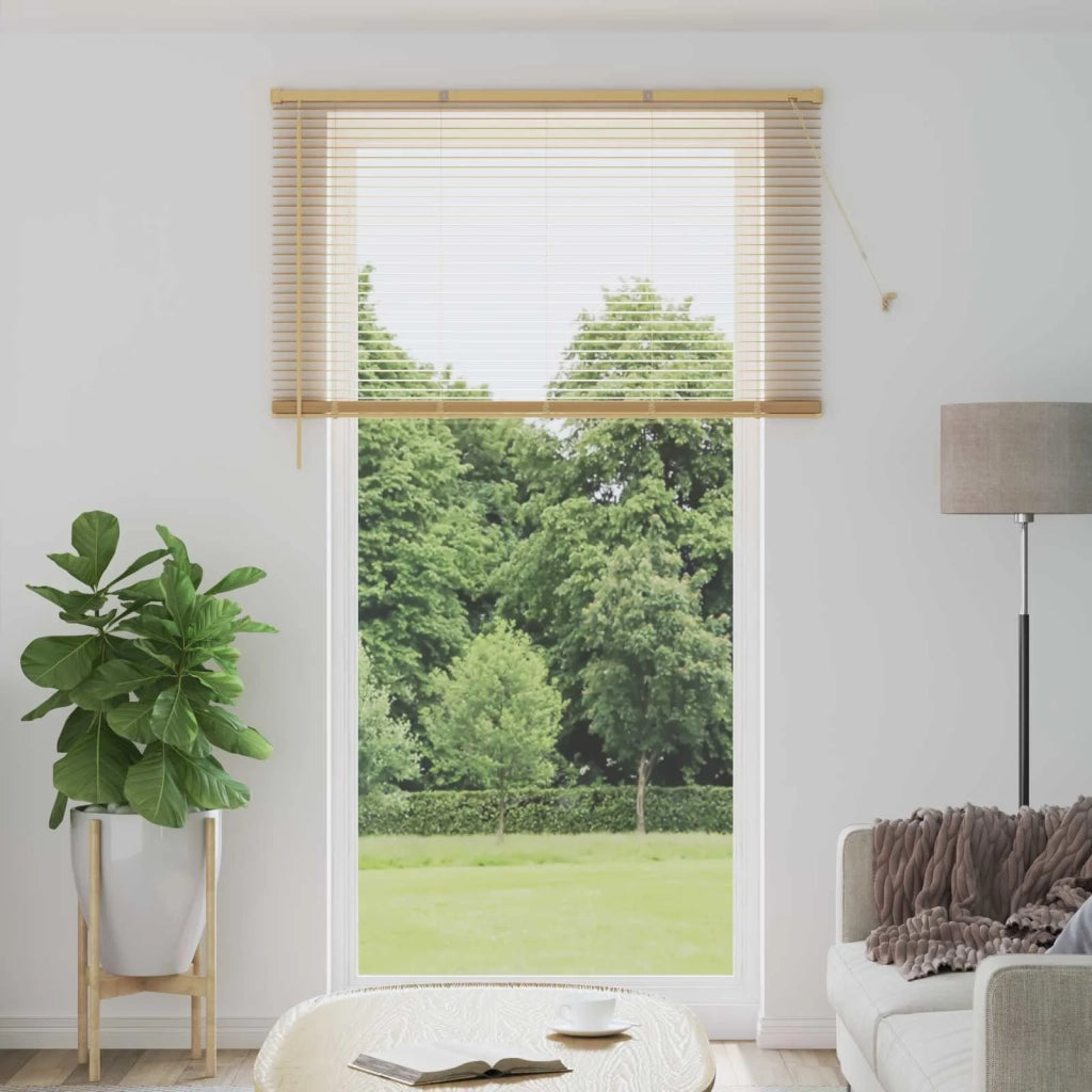Tenda Veneziana Marrone Chiaro con Motivo 213 x 140 cm PVC 42003781
