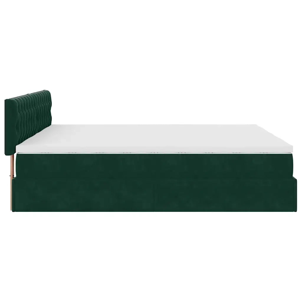 vidaXL Struttura Letto Pouf con Materassi 180x200 cm Velluto
