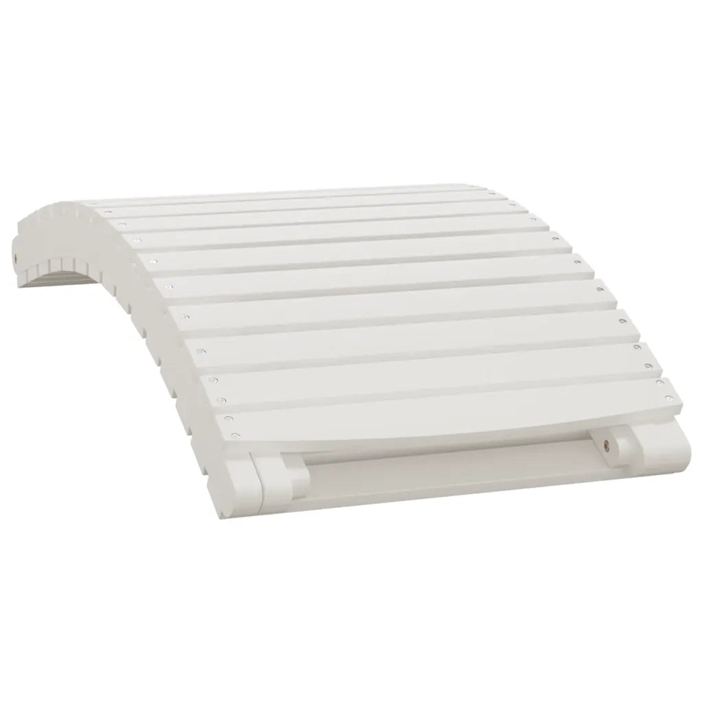 Lettino Prendisole Bianco 184x55x64 cm Legno Massello di Acacia 363281