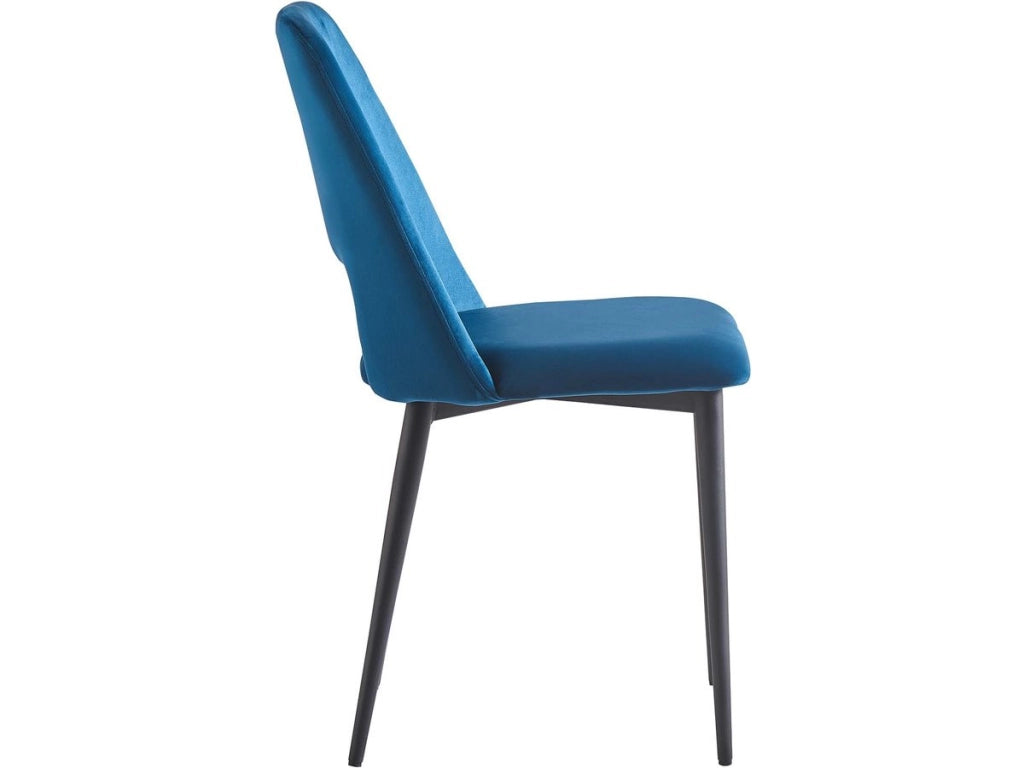 Set di 2 sedie in velluto "Fedora" - Blu scuro