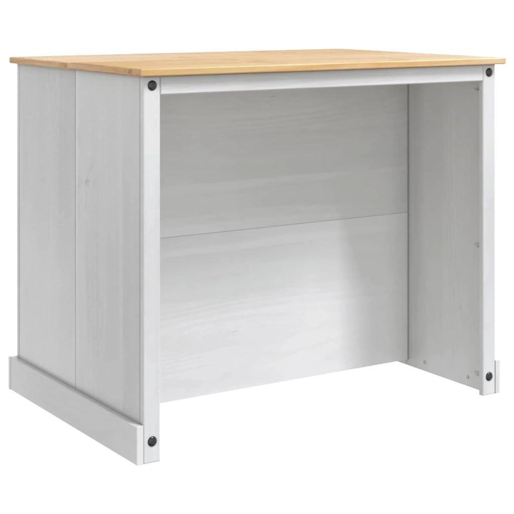Carrello da Cucina 2 pcs Bianco e Cera di Miele Pino Massello 3425381