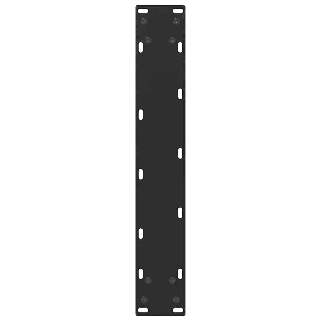 Set di 2 gambe regolabili per tavolo da bar a forma di U 40 x 110-111 cm in acciaio verniciato a polvere nero 02_0057480