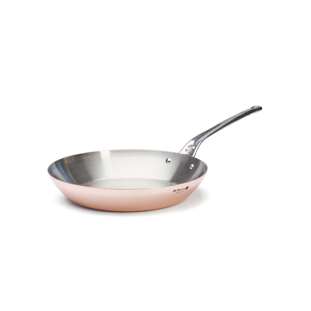 De Buyer 6224.32 Prima Matera Padella Multiuso in Rame e Acciaio inox Diametro 32 cm colore Acciaio inox Rame