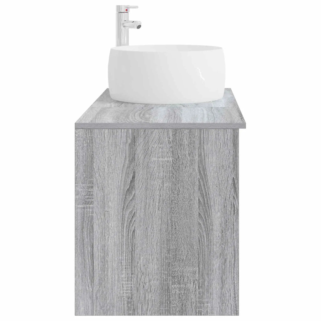Set di mobili per il bagno 2 pcs Sonoma grigio 3403925