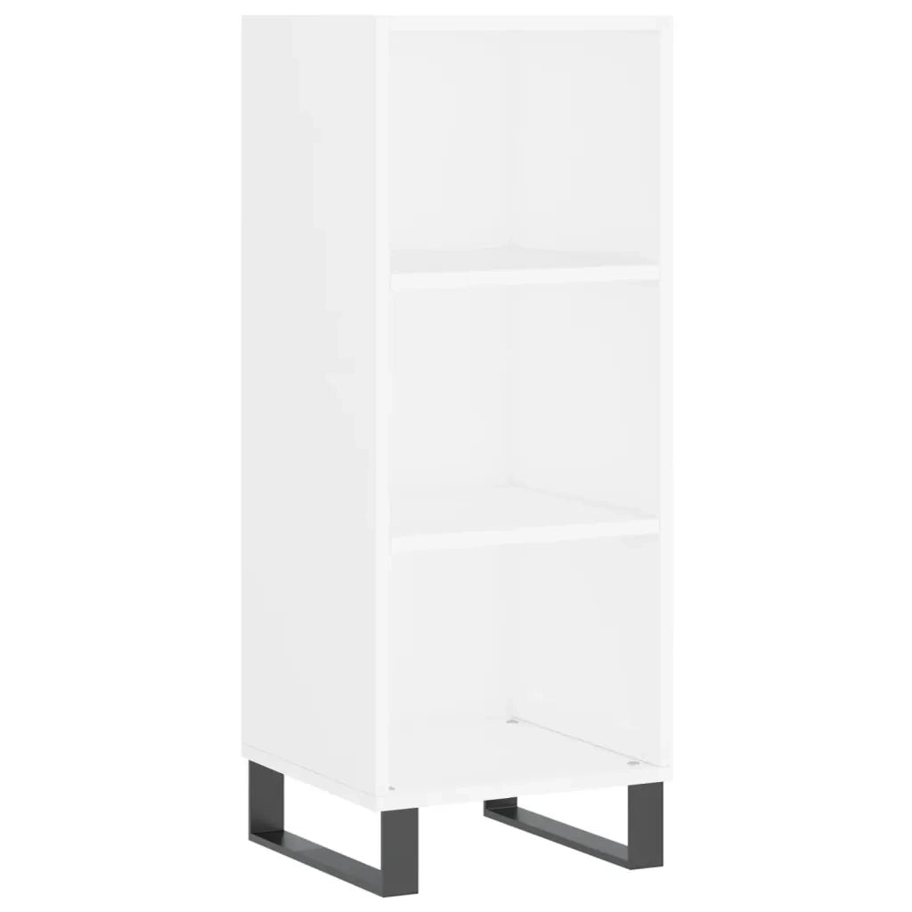Credenza-Buffet-Armadio da cucina Bianca 34,5x32,5x90 cm in Legno Multistrato 673880