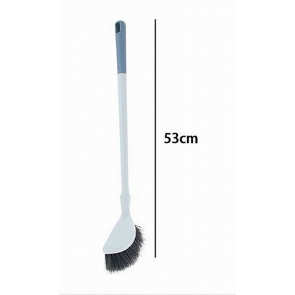 Trade Shop - Scopino Wc Curvo Con Manico Robusto Ergonomico Spazzolone Bagno Con Gancio 87616 -
