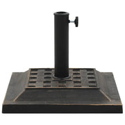 Base per Parasole Quadrata in Poliresina 12 kg Bronzo CFW6224784