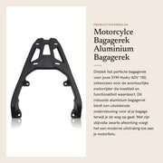 Sostegno per Moto - Pannello di Supporto per Motocicletta - SYM Husky ADV 150 2023/2024 - Supporto Stabile - Duraturo - Rapporto Qualità-Prezzo Eccellente - Porta Bagagli - Pannello di Sostegno in Alluminio