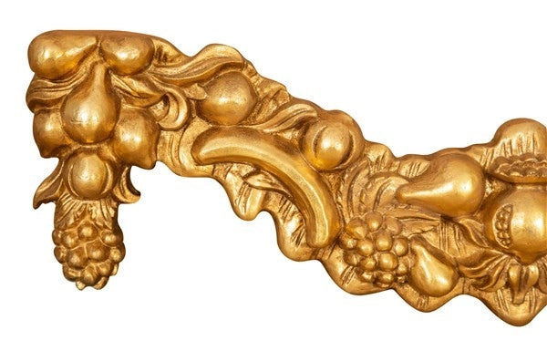 Biscottini SOPRAPORTA IN LEGNO FINITURA FOGLIA ORO ANTICATO MADE IN ITALY Fregio Offerta