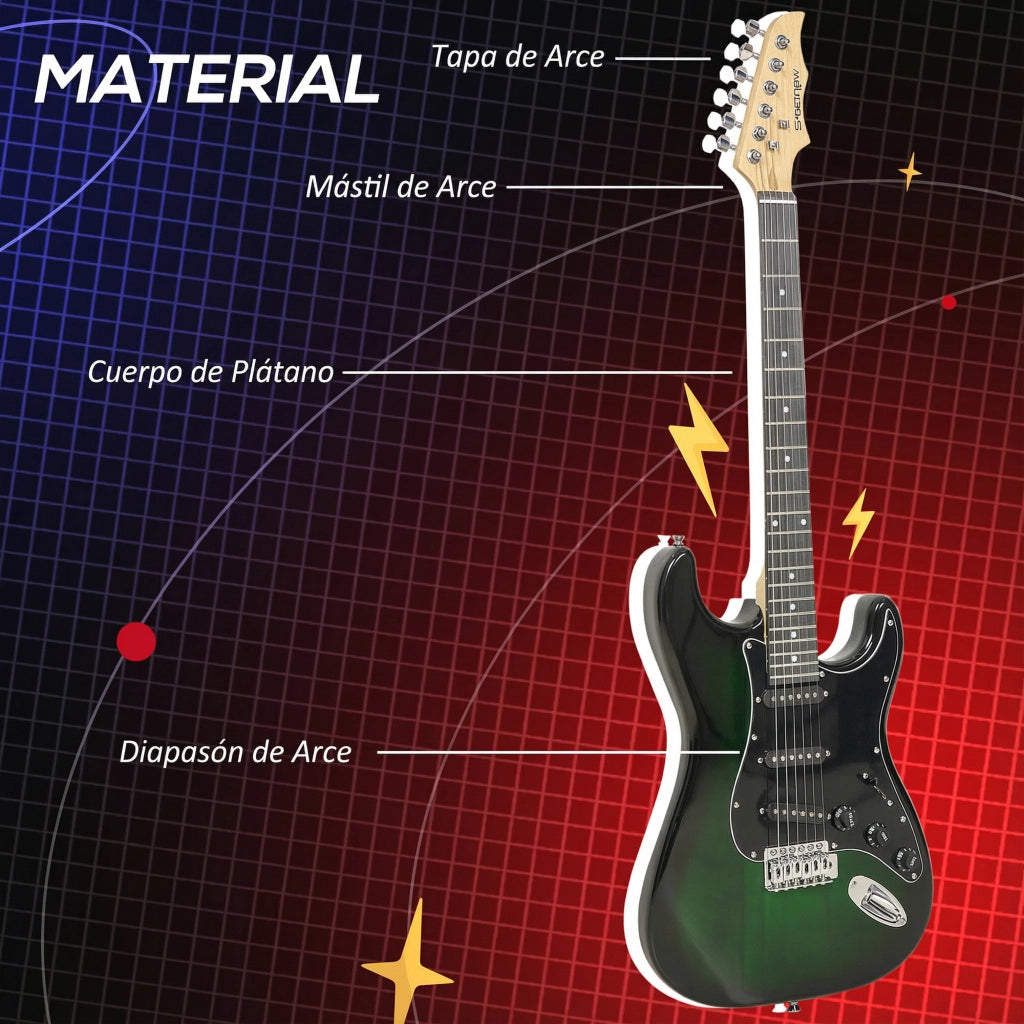 Kit Chitarra Elettrica per Principianti con Amplificatore 15W ¨C zephmum ¨C Nero
