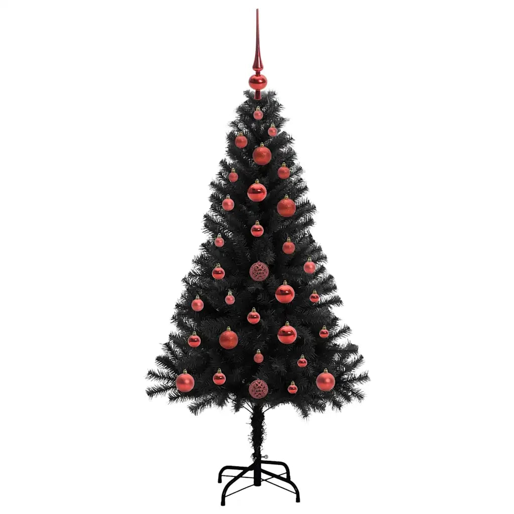 Albero di Natale con 150 LED con supporto Nero 120 cm PVC 3396456