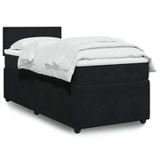 Giroletto a Molle con Materasso Nero 90x190 cm in Velluto 3287610