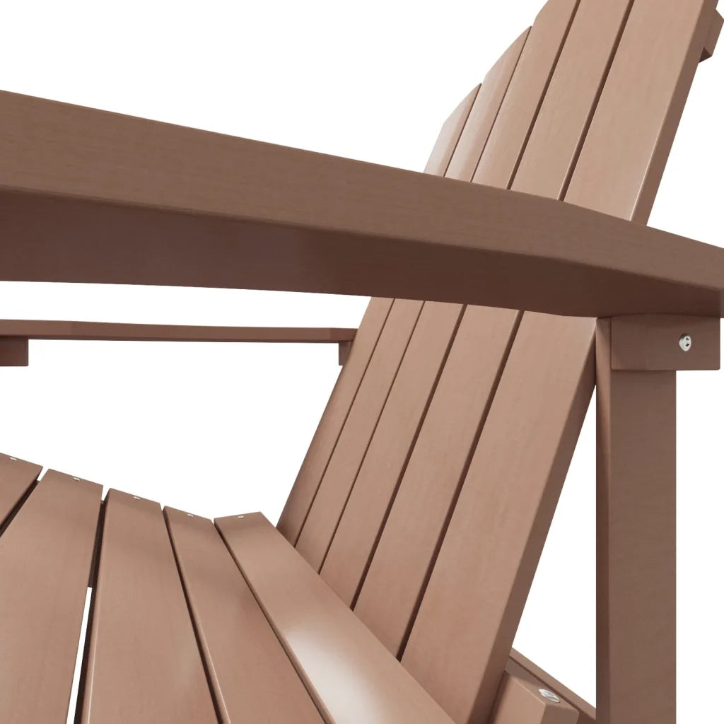 Sedia da Giardino Adirondack con Poggiapiedi Marrone HDPE cod mxl 16629