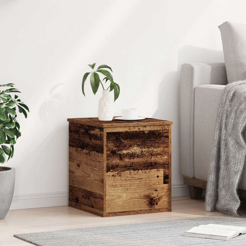 Cassa di stoccaggio in legno usato 40x42x46 cm in legno ingegnerizzato