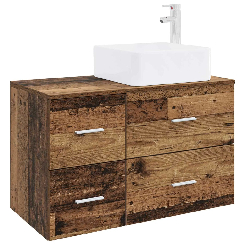 Set di mobili per il bagno 2 pz Legno antico 3403982