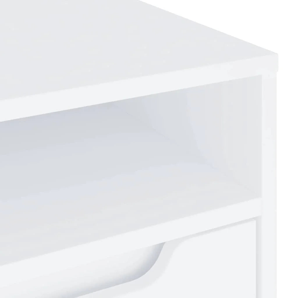 Mobile TV moderno salvaspazio con cassetto e ripiano 60 x 40 x 38 cm legno ingegnerizzato bianco 02_0058329