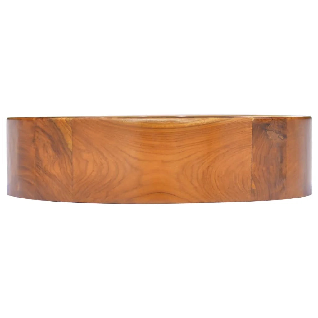 Lavandino da bagno lavabo da appoggio lavabo da bagno lavabo da interno diametro 40 cm legno massello di teak 02_0002869