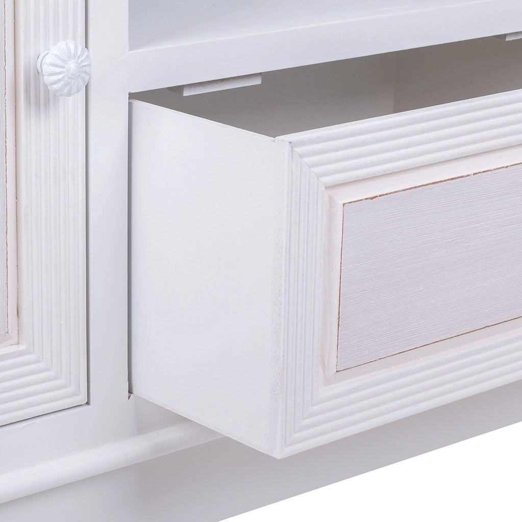 Mobile base in legno bianco 100x42x60h cm