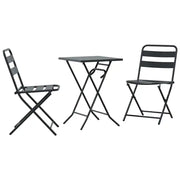 Set Bistro da Giardino 3 pz | Set Salotto da Giardino Antracite Acciaio