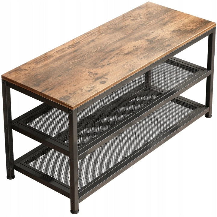 Scaffale armadio per scarpe con seduta grande ripiano retrò 73 cm