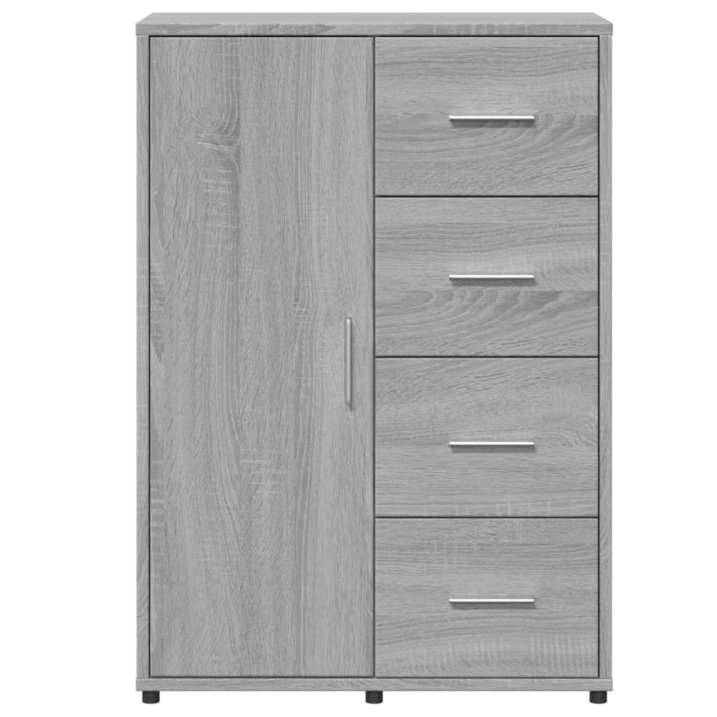 Buffet credenza cassettiera armadio mobile contenitore organizer per cucina soggiorno salotti set da 2 Sonoma 60 x 31 x 84 cm legno ingegnerizzato grigio 02_0036963