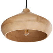 Lampadario dalla Forma rotonda regolabile in legno di mango chiaro da appendere lampada da soffitto