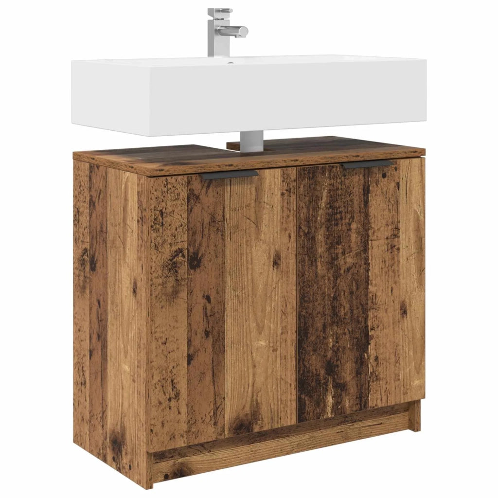 Mobile da Bagno con porta Legno vecchio 64,5 x 33,5 x 59 cm