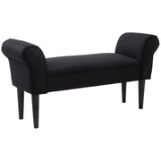 Panca Letto Imbottita con Braccioli ¨C Zephmum ¨C Nero 102x35x51 cm